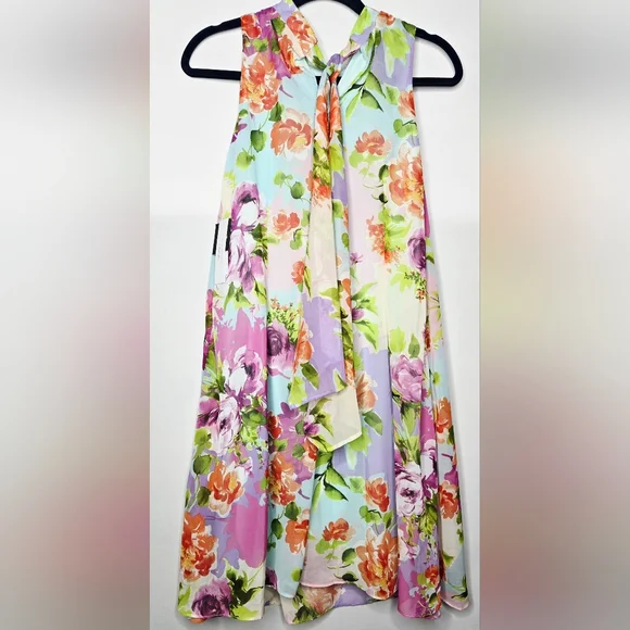 NWT Women's Signature by Robbie Bee Floral Print Dress 8P Feminine Coquette - Picture 4 of 10